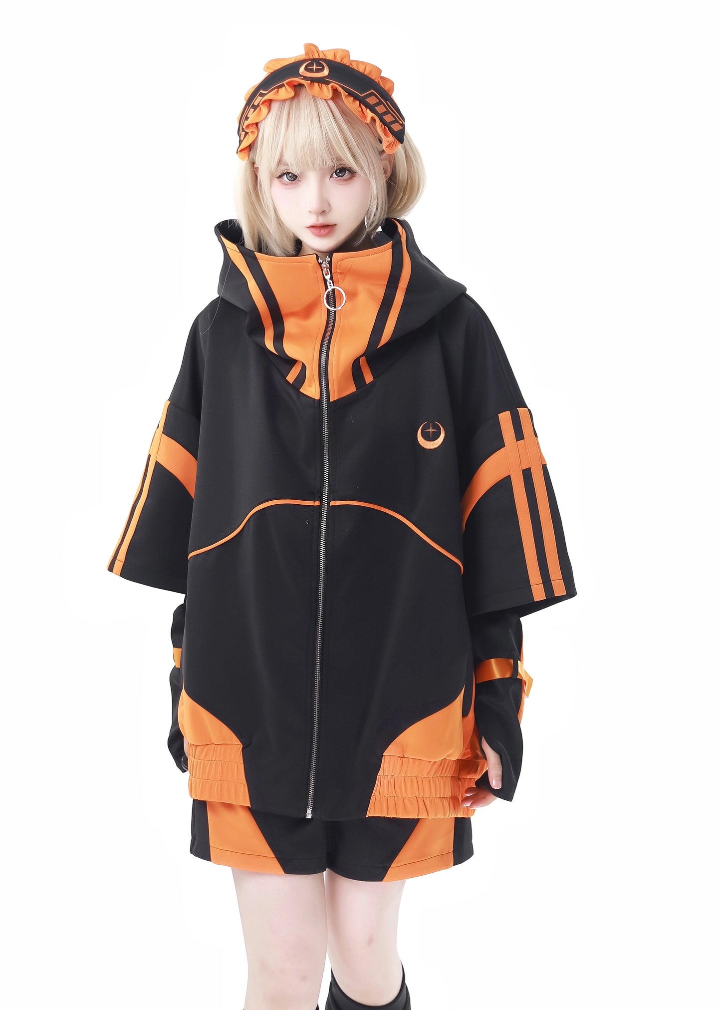 Jirai Kei Outfit Set Short Sleeve Sports Clothing Set (L M XL) 36794:546128