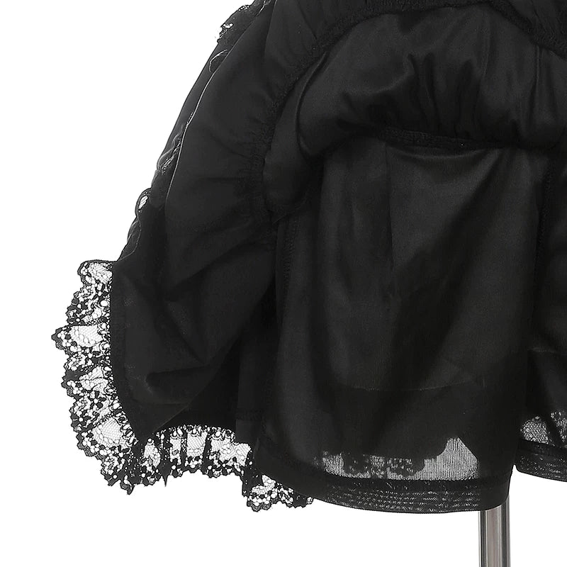 Jirai Kei Sailor Collar Blouse, Cinched Waist Tiered Skirt 45571:855966