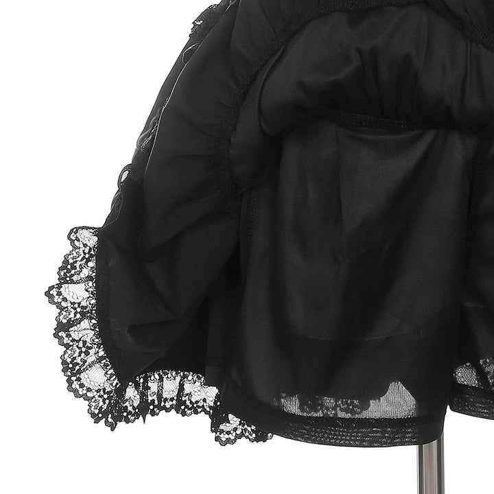 Jirai Kei Sailor Collar Blouse, Cinched Waist Tiered Skirt 45571:855966