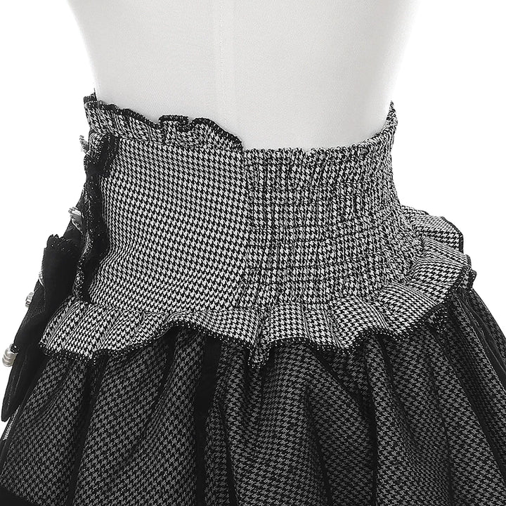 Jirai Kei Sailor Collar Blouse, Cinched Waist Tiered Skirt 45571:855965