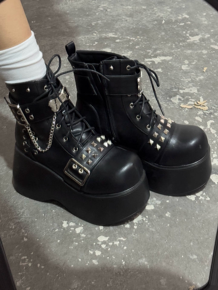 Punk Platform Shoes Subculture Thick-soled Boots Martin boots 40870:697308