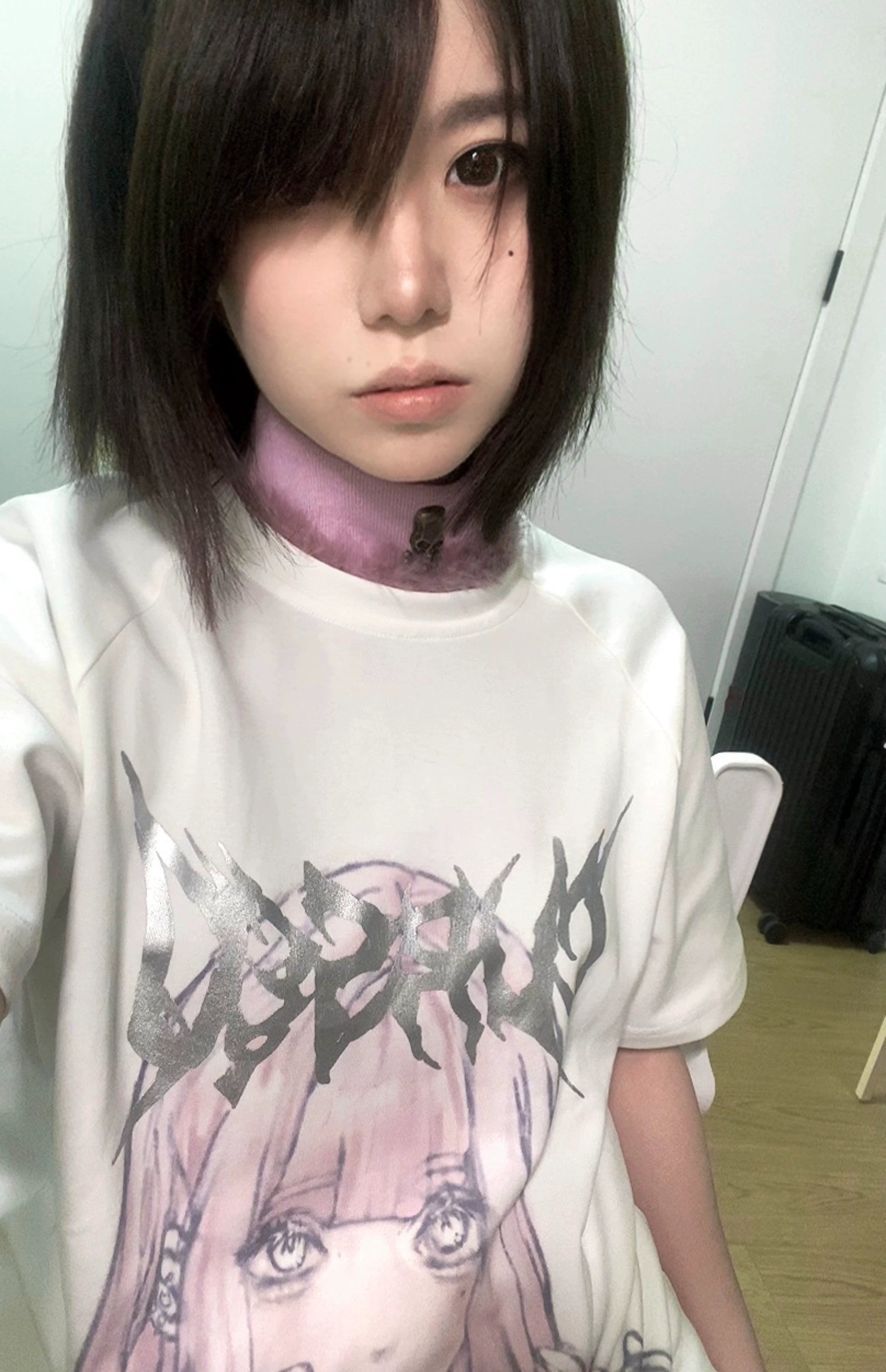 Jirai Kei Short Sleeve T-shirt Anime Print Top 37576:575344