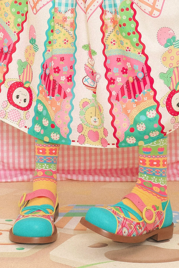 Kawaii Strawberry Cotton Socks Mid-Calf Socks 22744:354486 22744:354486