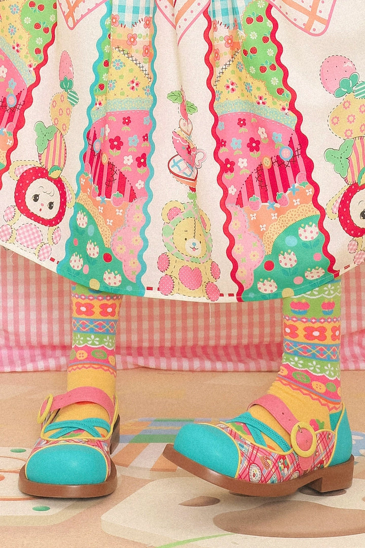 Kawaii Strawberry Cotton Socks Mid-Calf Socks 22744:354486 22744:354486