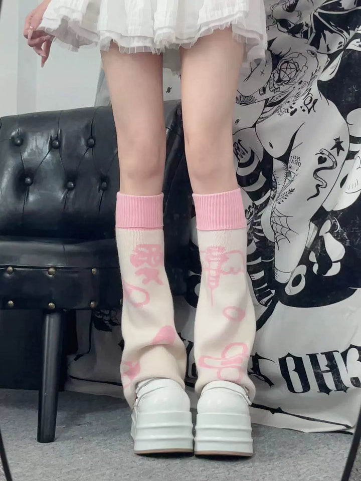 Subculture Leg Warmers Pink Punk Leg Sleeves 36544:575288