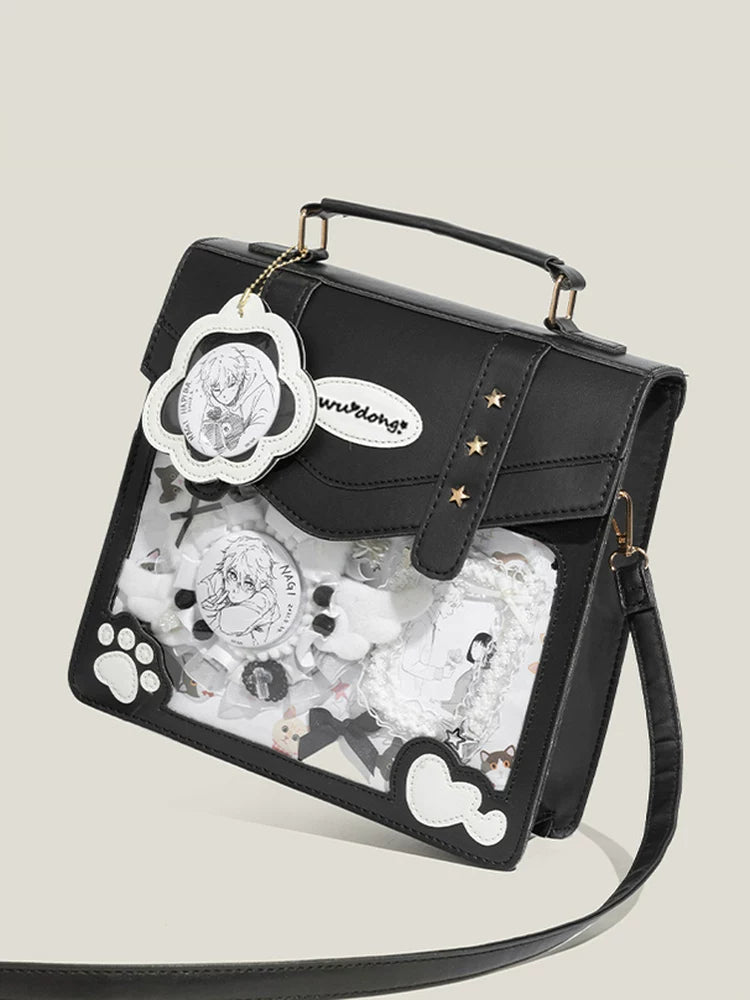Cat Paw Ita Bag, Backpack with Clear Window 45421:848416