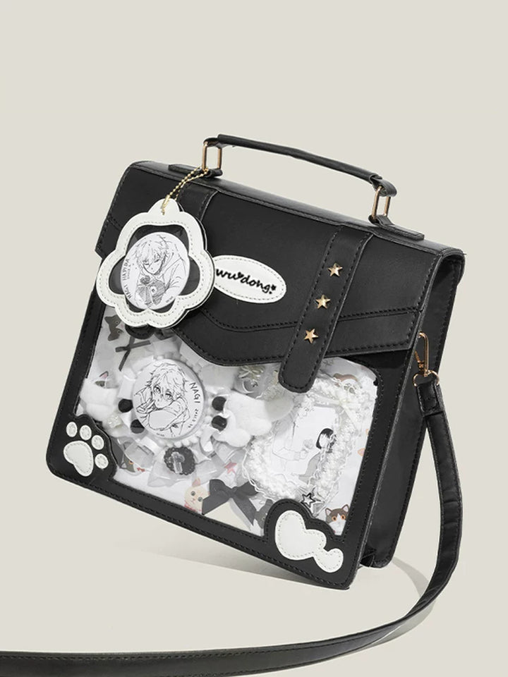 Cat Paw Ita Bag, Backpack with Clear Window 45421:848416