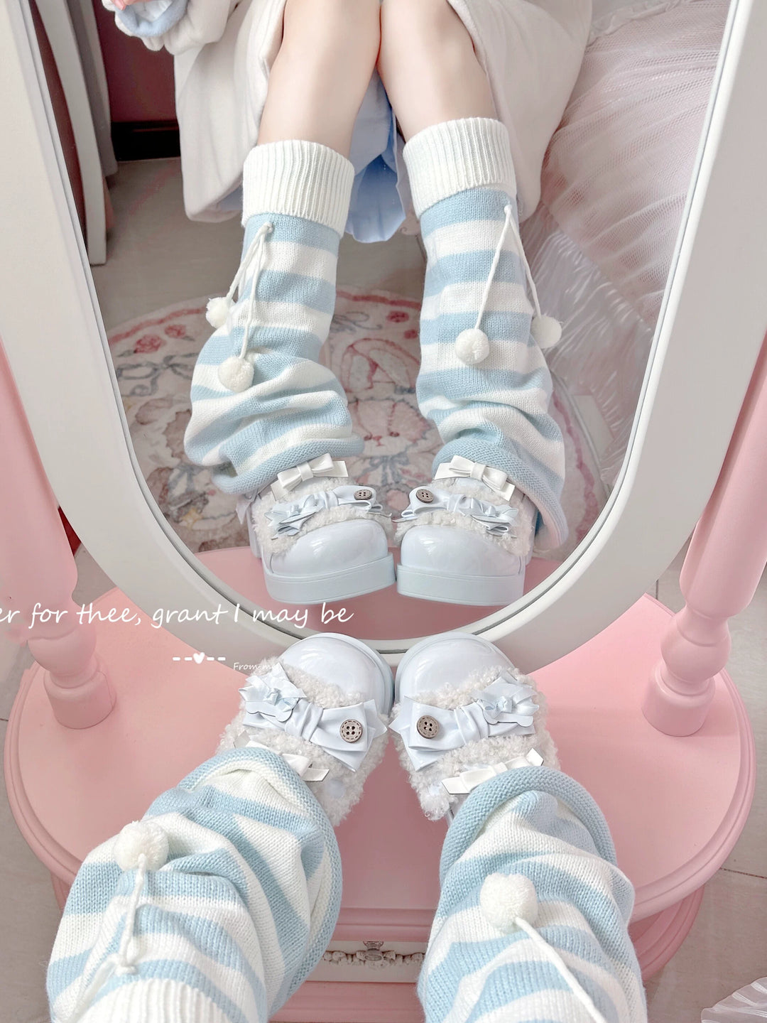 Ryousangata Striped Leg Warmers, Multiple Styles 45464:849349