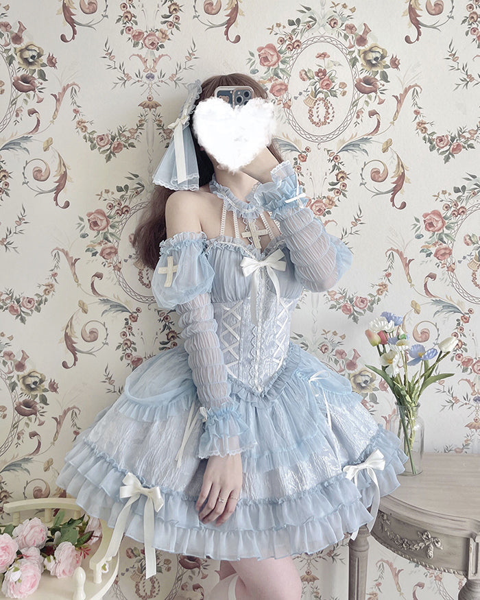 Gothic Lolita Dress Cross-Hime Halterneck Lolita Jumper Dress 35062:478579 35062:478579