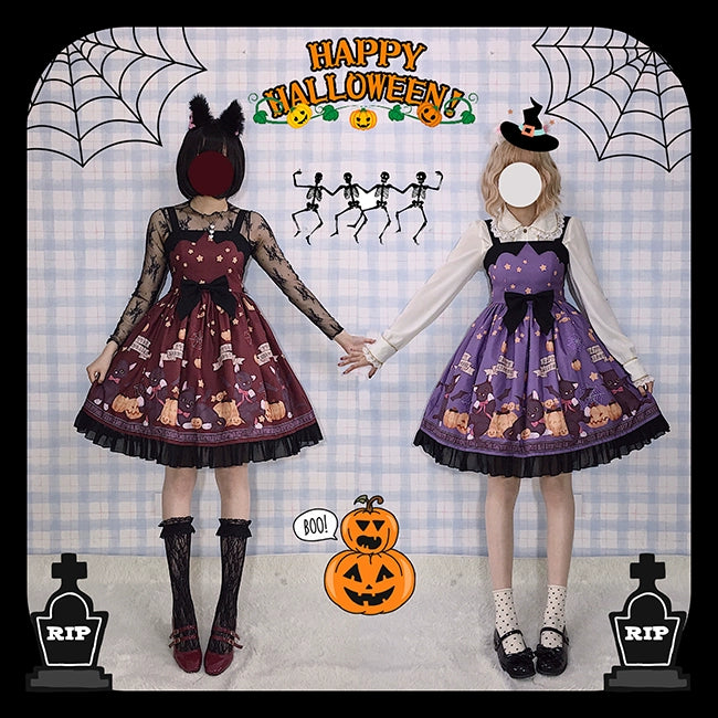 Gothic Lolita Dress Halloween Wine Red Purple Lolita Dress 35544:496656 35544:496656