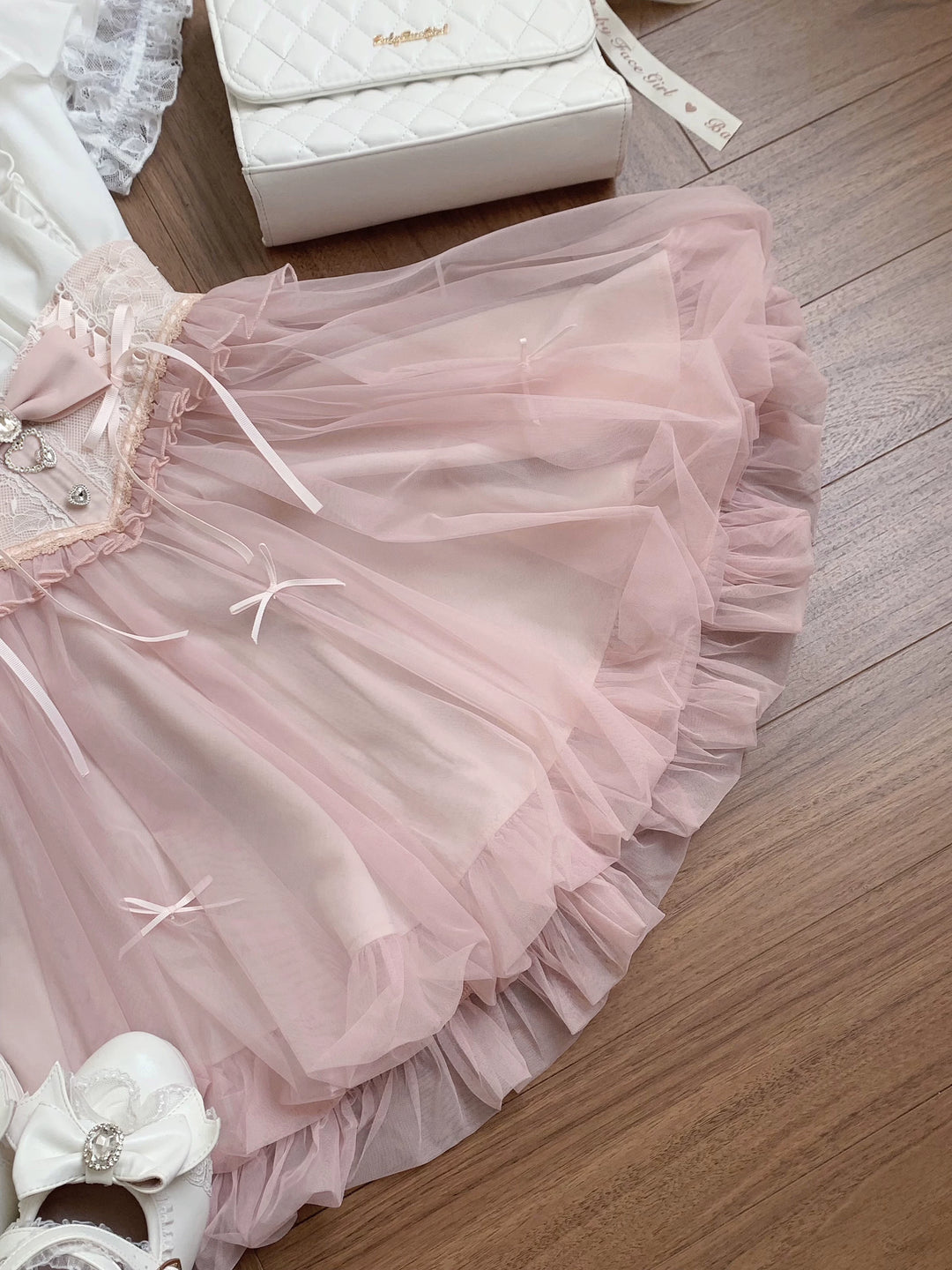 Ryousangata High-Waist Tulle Skirt, Bubble Hem 45195:840472