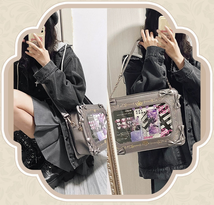 Kawaii Itabag Shoulder Bag Vintage Square Commuter Itabag 37054:545858