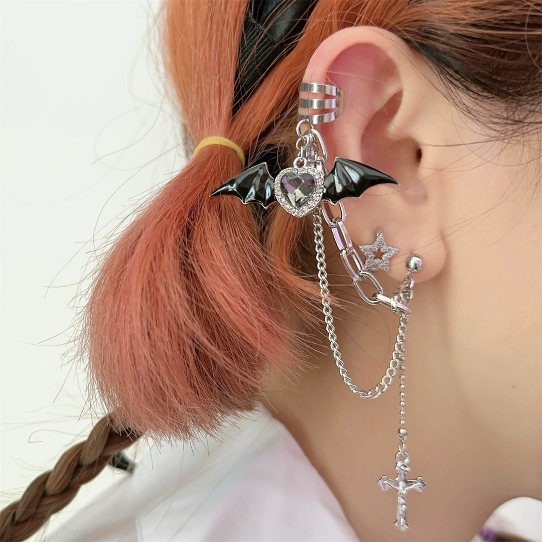 Jirai Kei Rings Earrings Wing Rings Heart-shaped Earrings 35058:484176 35058:484176