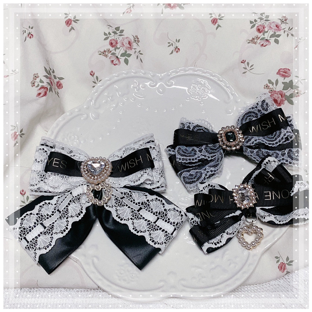 Jirai Kei Handmade Pink Pearl Love Butterfly Clip 29312:356254 29312:356254