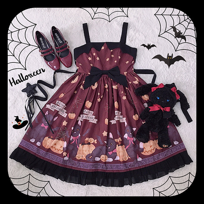 Gothic Lolita Dress Halloween Wine Red Purple Lolita Dress 35544:496658 35544:496658