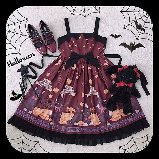 Gothic Lolita Dress Halloween Wine Red Purple Lolita Dress (L S) 35544:496664