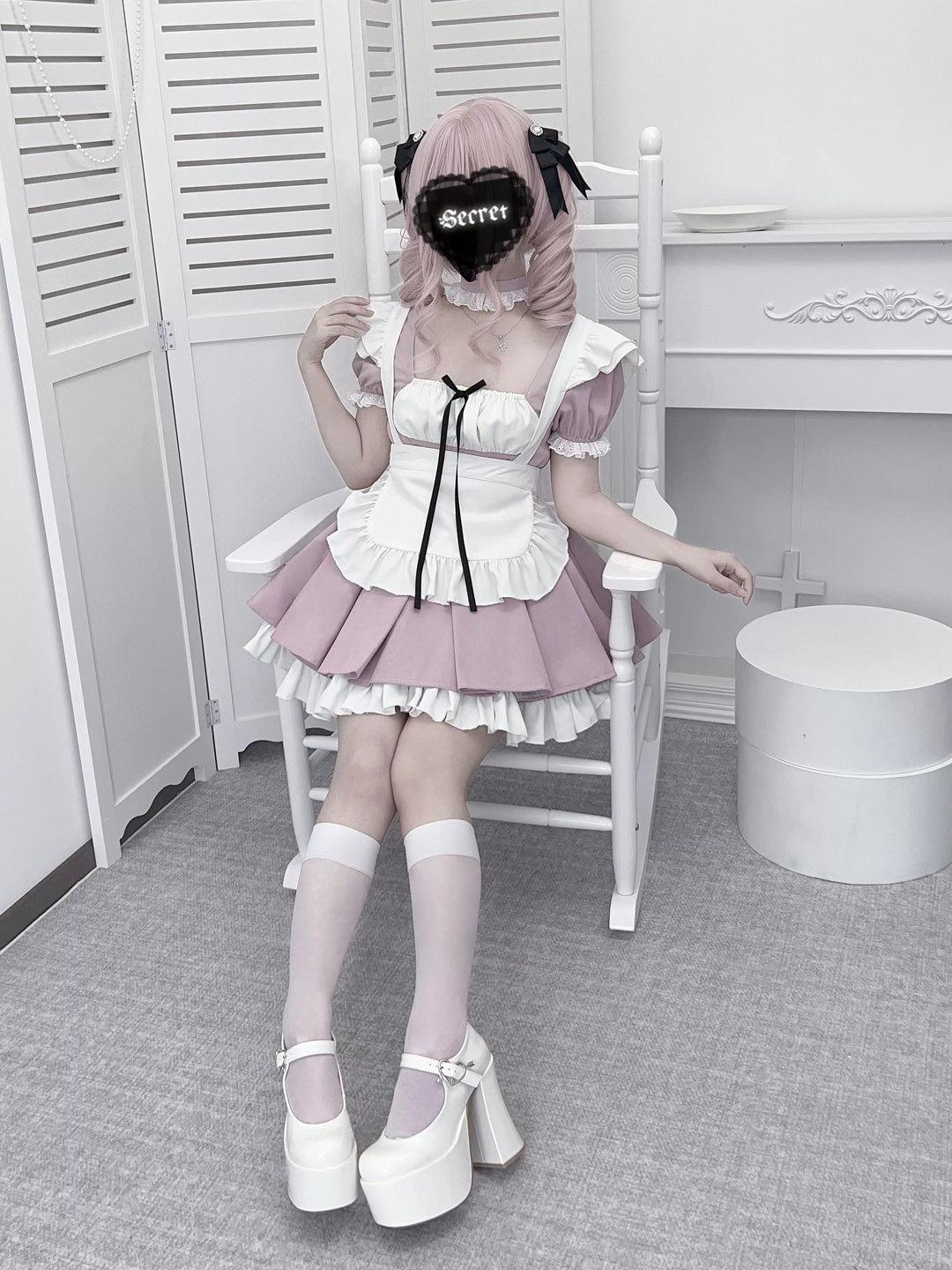 Kawaii Maid Dress, Detachable White Apron 43805:786135