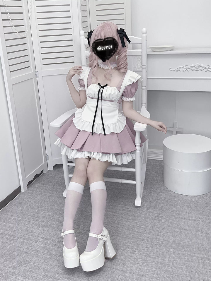 Kawaii Maid Dress, Detachable White Apron 43805:786135