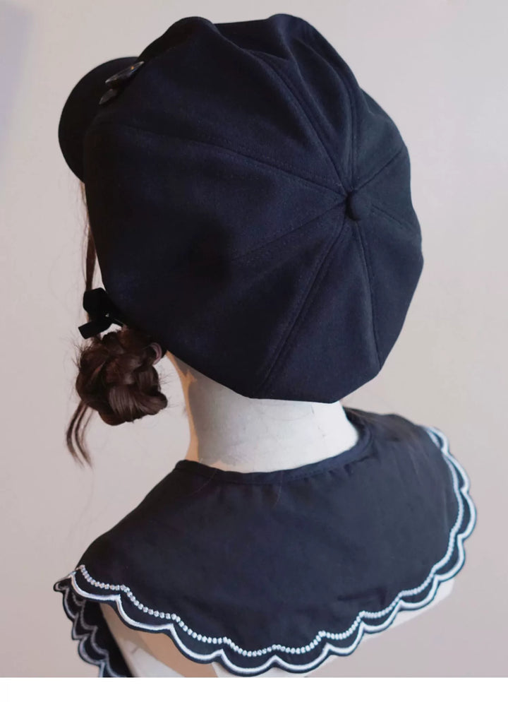 Handmade Beret Autumn-Winter Cloud Beret Duckbill Cap Multicolor 28948:332614 28948:332614