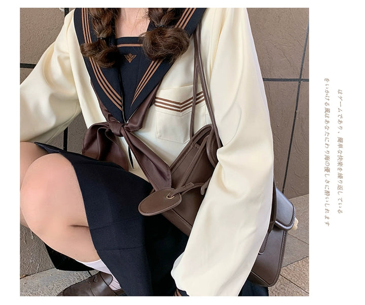 Autumn JK Uniform Sailor Top, Embroidered 43789:786021