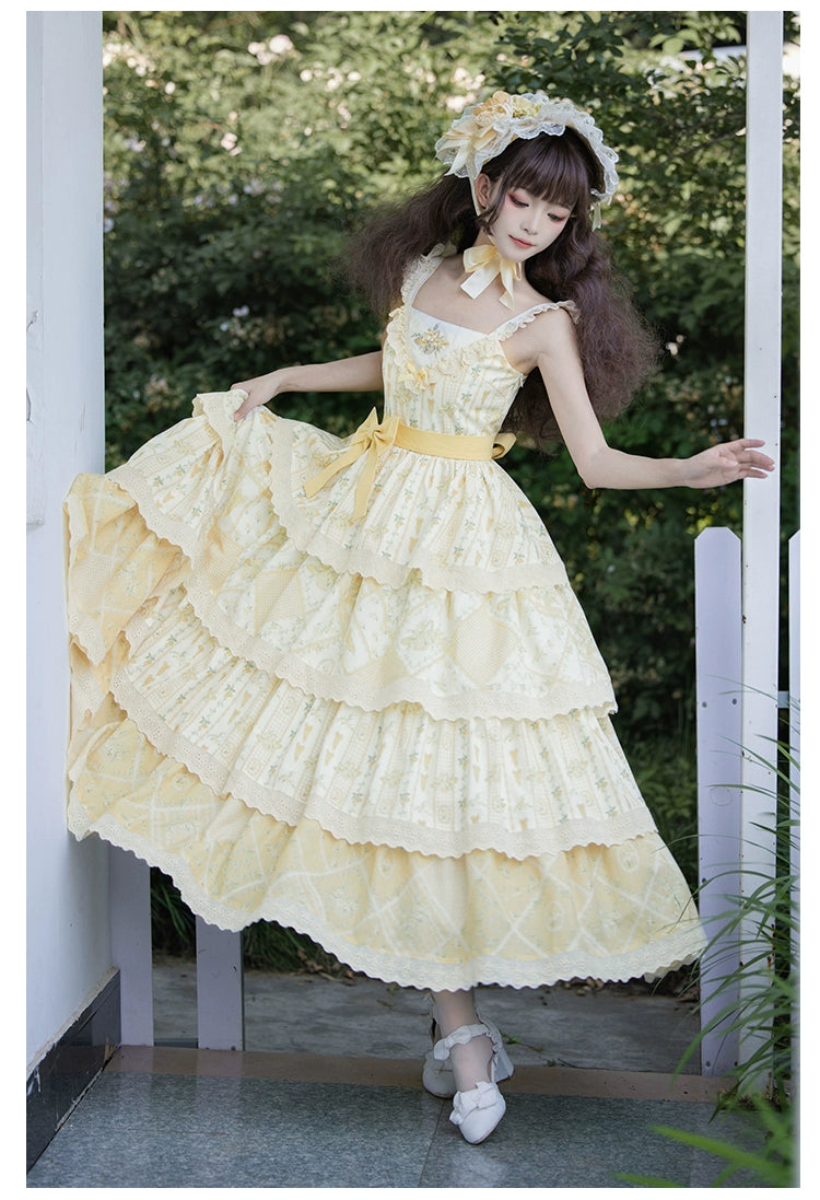 Lolita Dress Cottagecore Dress Embroidery Floral JSK 37114:550722