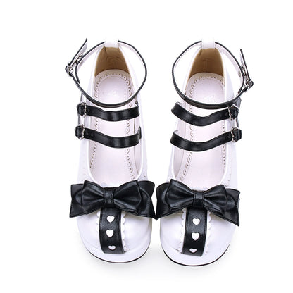 Lolita Platform Shoes Round Toe Thick Bottom Princess Shoes 37448:561672
