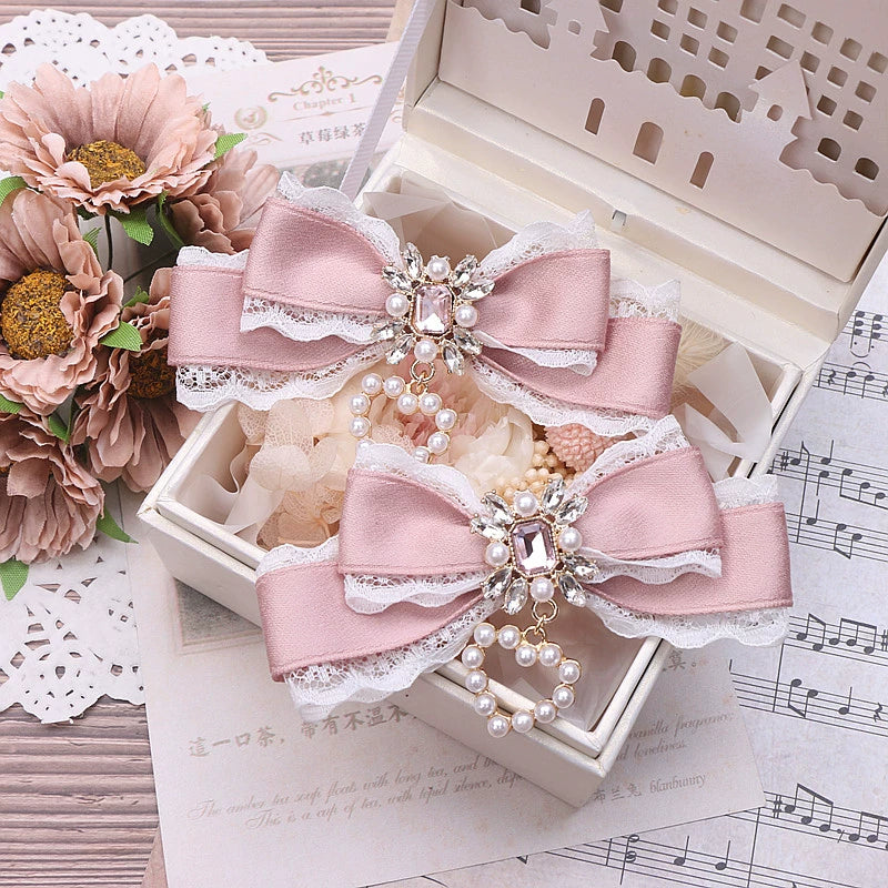 Jirai Kei Hair Clips Sweet Lace Barrettes Hair Accessory