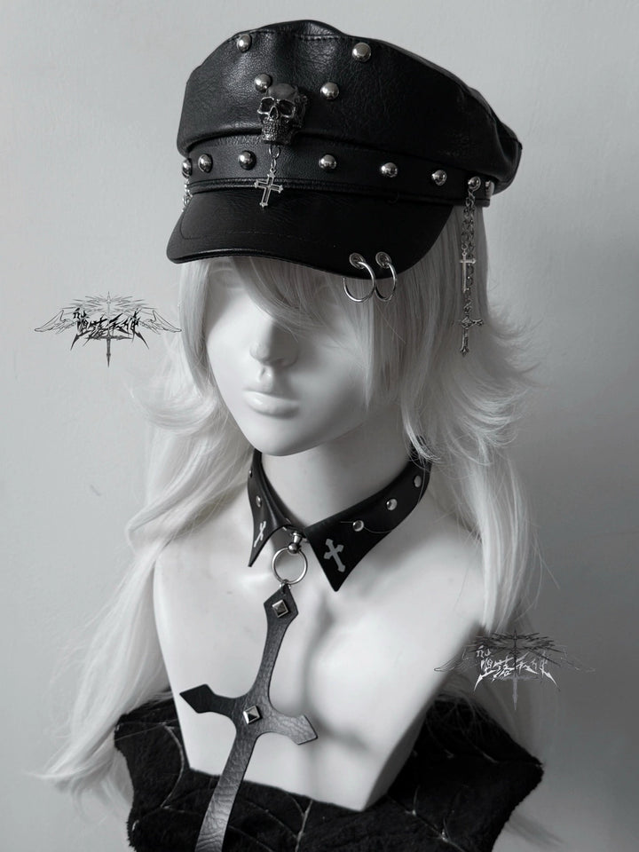 Punk Rivet Cap, Metal Cross & Skull Accents 43885:788942