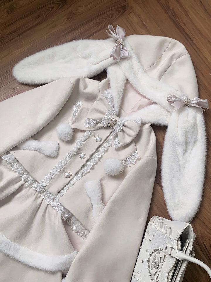 Ryousangata Tiered Skirt Outfit, Detachable Bunny Ear (L S) 44592:814084