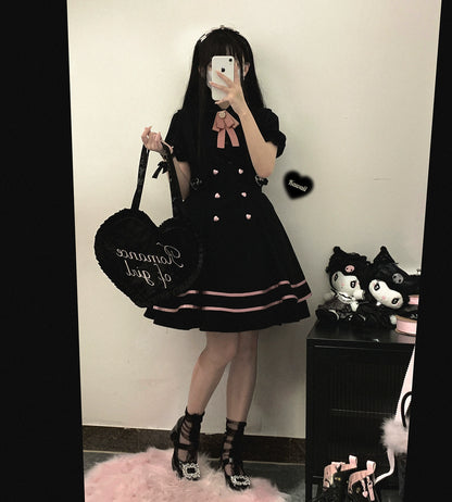 Jirai Kei Skirt Sweet Solid Color Strap Skirt 29540:487208