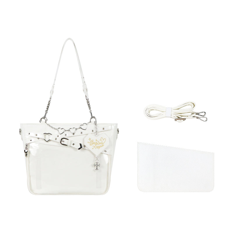 Gyaru Itabag Shoulder Bag Large Capacity Bag (White) 41748:712554