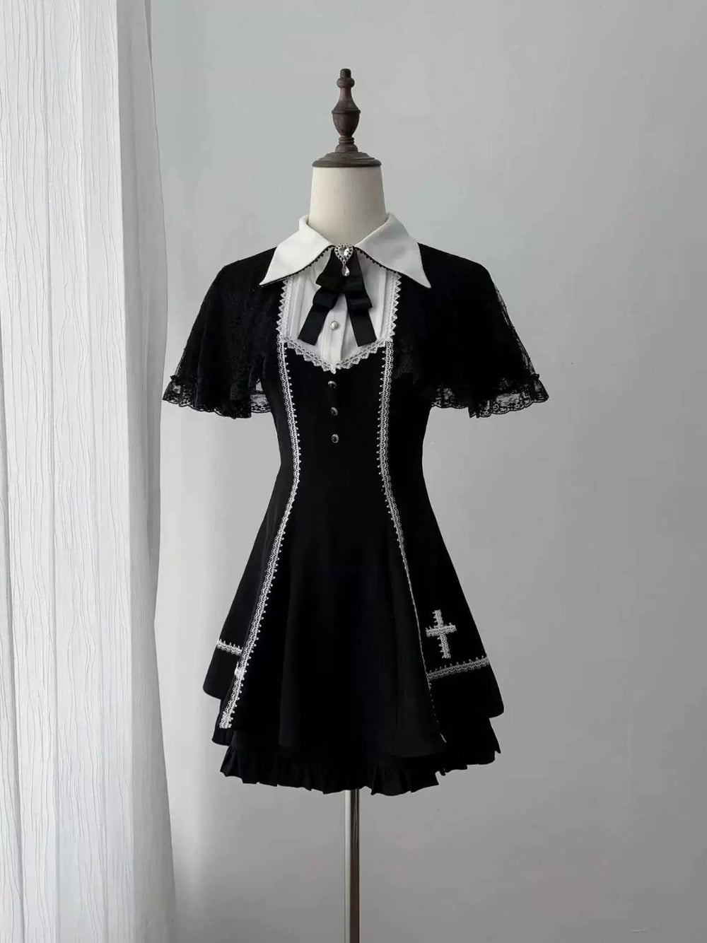 Jirai Kei Dress Set, Built-In Shawl 45104:834977