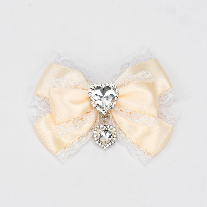 13-Color Jirai Kei Subculture Lace Rhinestone Bow Hair Clip 21590:310916