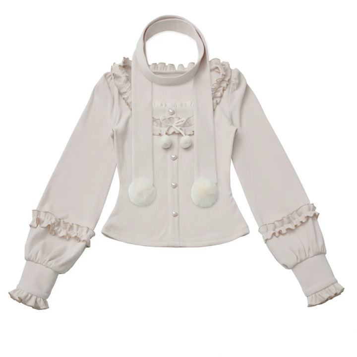 Winter Plaid Suspender Bubble Skirt, Bear Ear Plush Cape (L M S) 45991:872149