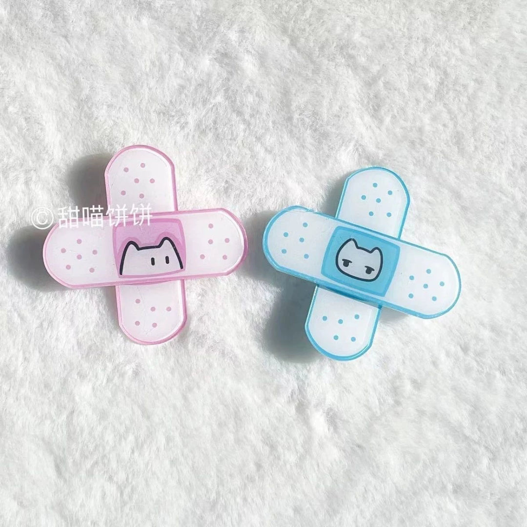 Tenshi Kaiwai Bandage Shaped Hair Clips, Cute Cat Detail 45468:852757