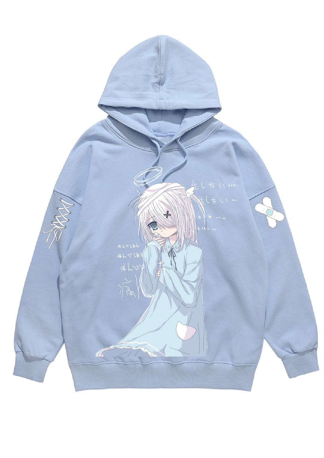 Jirai Kei Blue White Hoodie Unisex (2XL 3XL L M S XL) 29238:341320 (2XL 3XL L M S XL) 29238:341320