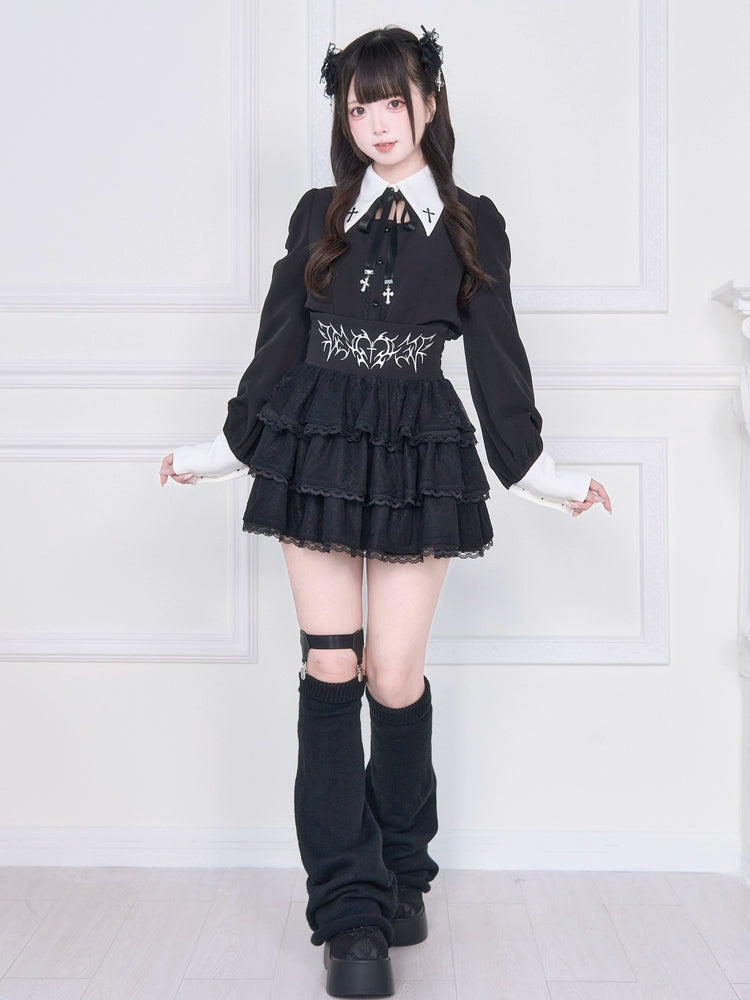 Jirai Kei Skirt Outfit, Cross Embriodery 43942:790065