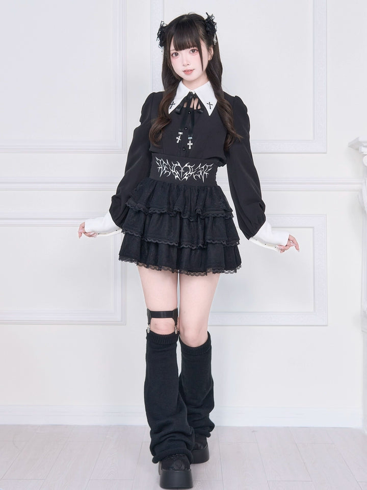 Jirai Kei Skirt Outfit, Cross Embriodery 43942:790065