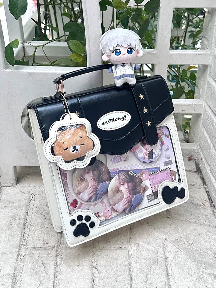 Cat Paw Ita Bag, Backpack with Clear Window 45421:848397