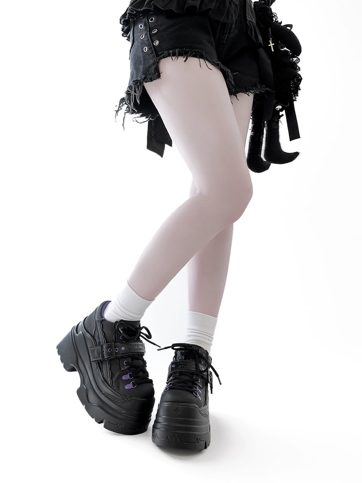 Y2K Platform Shoes, Contrast Color Design 43684:783092