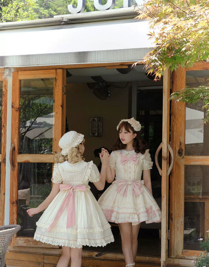 Sweet Lolita Dress Doll Lolita Dress Peter Pan Collar Cotton Dress 37290:555910