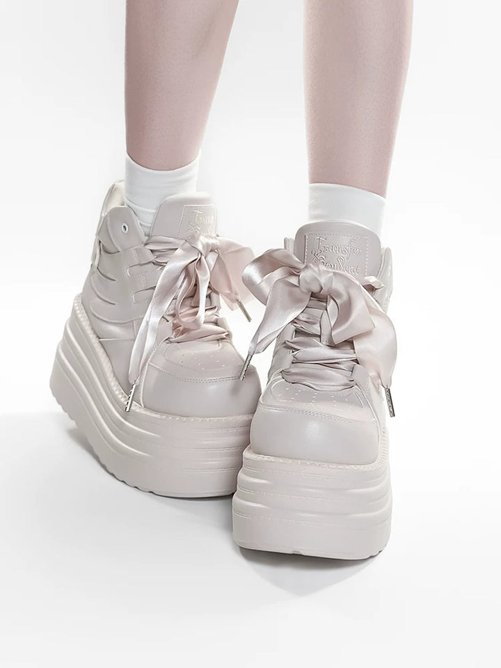 Jirai Kei High-Top Platform Shoes, Detachable Wing Decor 44333:806737