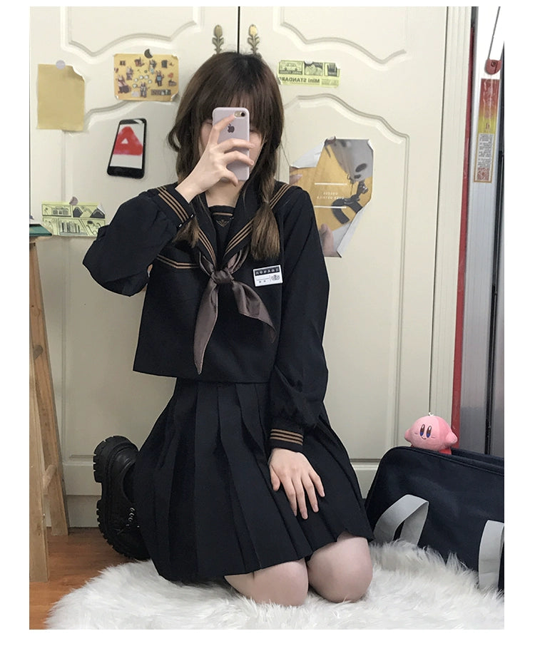 Autumn JK Uniform Sailor Top, Embroidered 43789:786033