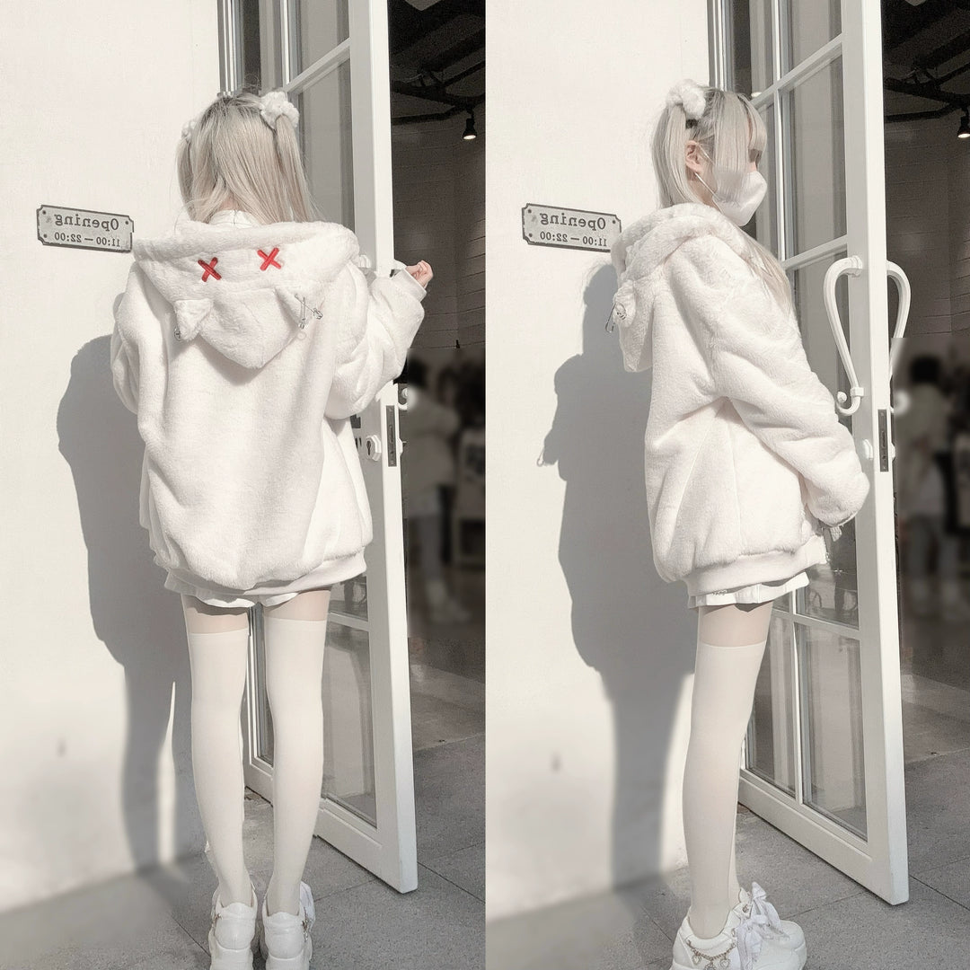 Subculture Winter Plush Coat, Cat Ear Hood 44193:801969