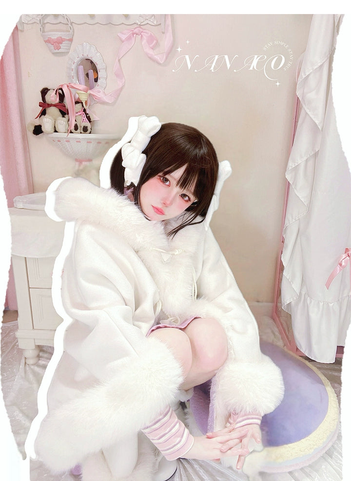 Sweet Lolita Winter Coat Cat Ear Woolen Cloak Kawaii Lolita Cape 40288:667766