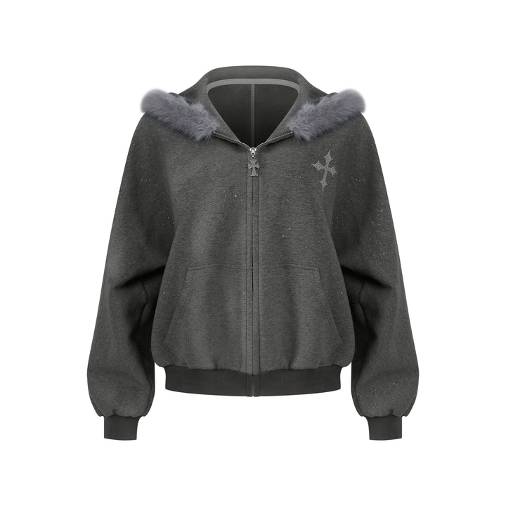 Shiny Hooded Jacket Outfit, Ear Accents (M S XS) 44079:796076