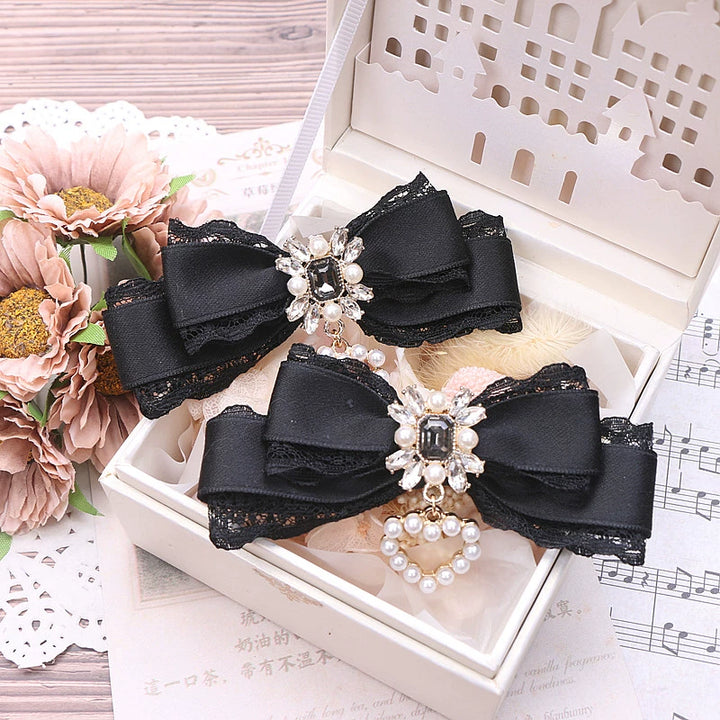 Jirai Kei Hair Clips Sweet Lace Barrettes Hair Accessory 38106:583022