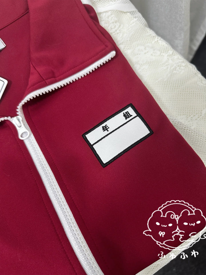 Red and White Jersey Jacket, Comfy Stretch Shorts 44854:824429