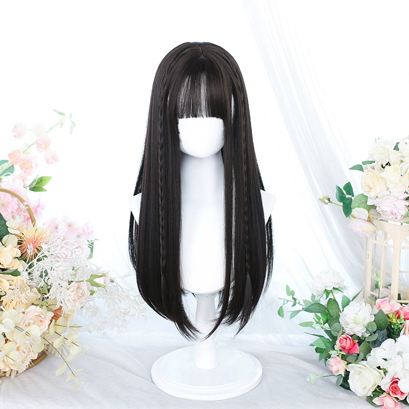 Lolita Wig Long Curly Hair And Straight Bang Multicolors 35930:507136 35930:507136