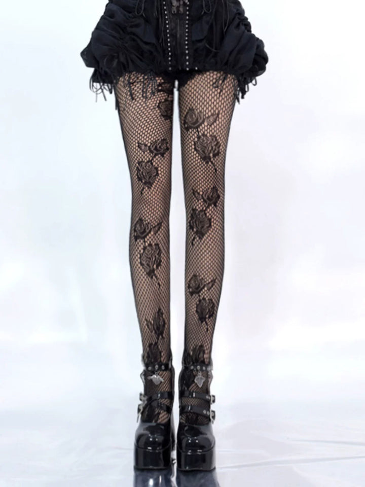 Subculture Fishnet Pantyhose, Rose Pattern 45702:859968